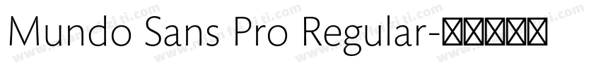 Mundo Sans Pro Regular字体转换